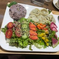 Dumpling plate   at Zirael Vegan Restaurant in Kyoto