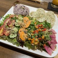 Dumpling Plate  at Zirael Vegan Restaurant in Kyoto