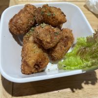 Side of fried soy meatt  at Zirael Vegan Restaurant in Kyoto