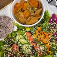 Ginger pork plate at Zirael Vegan Restaurant in Kyoto