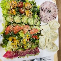 Dumpling set. Alright   at Zirael Vegan Restaurant in Kyoto