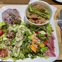 Lots of good greens   at Zirael Vegan Restaurant in Kyoto