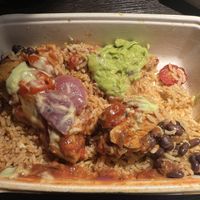 A messy rice bowl delivered  #Veganuary at Rebel Vegan Grill - Ghost kitchen in Glasgow