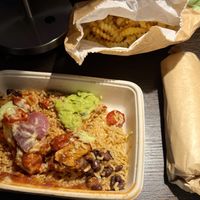 Rice bowl, burrito & fries  #Veganuary at Rebel Vegan Grill - Ghost kitchen in Glasgow