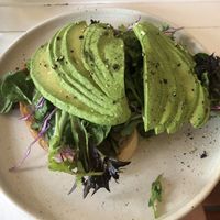 Avocado toast with organic greens   at Miscelanea Sayulita in Sayulita