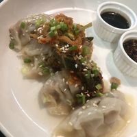Kimchi dumplings were okay  at Veganerie - Kingkeaw in Bangkok