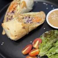 Chickpea salad wrap  at Veganerie - Kingkeaw in Bangkok