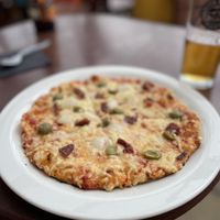 Pizza with Olives and Sun-dried tomato   at Hooper's in Swansea