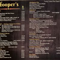 New menu  at Hooper's in Swansea