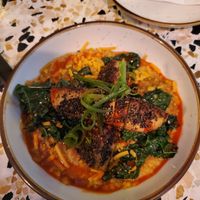 Blackened tofu on grits.  10/10 at Good Intentions in St Petersburg