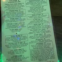 Menu  at Good Intentions in St Petersburg
