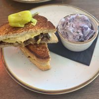 Skyway melt + potato salad   at Good Intentions in St Petersburg