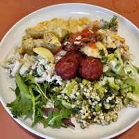Falafel salad plate  at Zappa's in Totnes