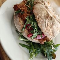 Jackfruit bap at Zappa's in Totnes