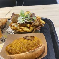 Kebap fries and curry wurst  at VINCENT - The Playce in Berlin