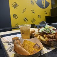 Curry wurst and fries  at VINCENT - The Playce in Berlin