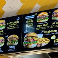 Burger menu.  at VINCENT - The Playce in Berlin