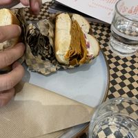 Lox and cream cheese bagel  at Third Culture in East London