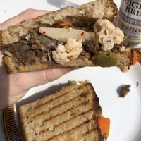 Mushroom “meat” and fermented veg   at Third Culture in East London