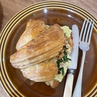 Savory tofu scramble croissant  at Third Culture in East London