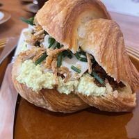 Tofu scramble croissant  at Third Culture in East London