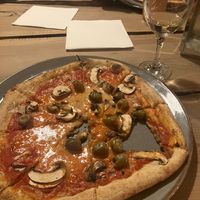 The yummy pizza  at Dabbling Duck in Kings Lynn