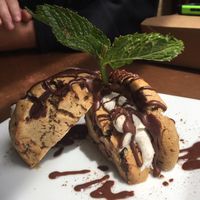  Vegan chocolate chip cookie ice cream sandwich.  at Broken Top Bottle Shop and Ale Cafe in Bend