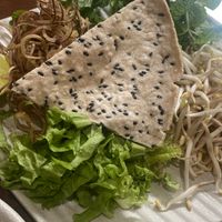 Side salad with quang noodles  #Veganuary at Heal & Celeb Vegan Restaurant in Ho Chi Minh City