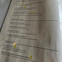 Salad of the season, vegan dressing, potato noodle pan, Tortelloni with mediterranean vegetables at Panoramarestaurant Bastei in Lohmen