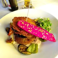 Potato rösti lasagna at Panoramarestaurant Bastei in Lohmen