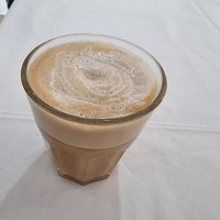 Oatmylk cappuccino at Mishto Café & Deli in Budapest