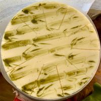 Matcha lime cake at Mishto Café & Deli in Budapest