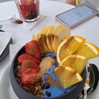 Granola Breakfast bowl. So delicious and special, also can be nut free! at Mishto Café & Deli in Budapest