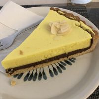 Lemon chocolate pie  at Mishto Café & Deli in Budapest