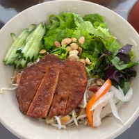 Vermicelli noodles with vegan beef - 33k at Mỹ Thoa Chay in Da Lat