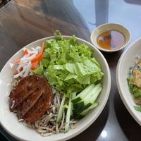Grilled v meat with noodle salad   at Mỹ Thoa Chay in Da Lat