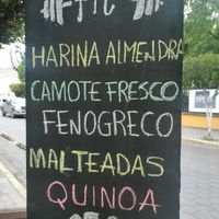 Cartel at La Casa de La Abuela in Tlaxcala