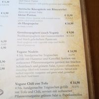 Vegane Gerichte at Brauhaus zu Murau in Murau