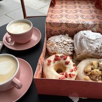 Cappuccino and Donuts  at Brammibal's Donuts - Altona  in Hamburg