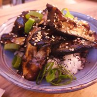 Berenjena Teriyaki at Modoki Funky Roll in Barcelona