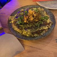 Okonomiyaki, was okay   at Modoki Funky Roll in Barcelona