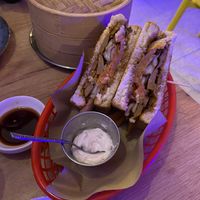 Sandwich with kimchi and mushrooms   at Modoki Funky Roll in Barcelona