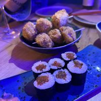 Tomato tuna sushi  at Modoki Funky Roll in Barcelona