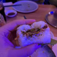 Shiitake onigiri at Modoki Funky Roll in Barcelona