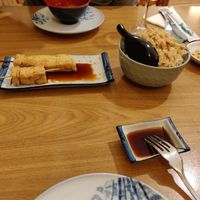 Tofu skewer, seaweed and tofu soup and veg fried rice at Sakura in Tenerife