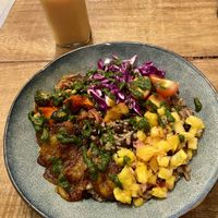 I had the Abundance Bowl at The Vegan Shack. ¡Muy delicioso! The bowl was so flavorful from sweet to salty to savory to sour. I might go here everyday during my stay!   at The Vegan Shack in Panama City