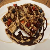 Waffles. Amazing!!!  at The Vegan Shack in Panama City
