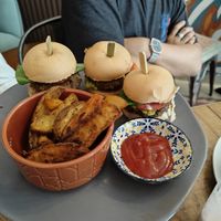 mini burgers at The Vegan Shack in Panama City