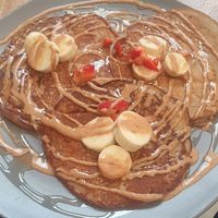 Vegan pancakes just amazing at The Vegan Shack in Panama City