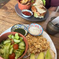 TLT sandwich and scrambled tofu toast  at The Vegan Shack in Panama City